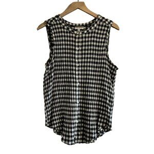 Lucky Brand Sleeveless Gingham Tunic (XL)